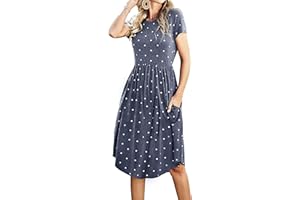 Simier Fariry 2024 Women's Summer Pockets Teacher Work Casual Midi Dresses