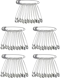Safety Steel Small Pin - Pack of 3-1.96 inches - Heavy Duty Close Pins Tiny Pack Saftey Mini Pins