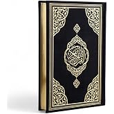 FURKAN The Noble Qur'an Arabic Large Size, Al Quran Al Karim, Islamic Gift, Gift for Men &amp; Women, (6.7x9.5&Prime;) Thermo Leather Quran - Black