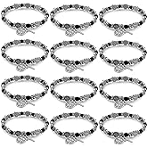 Crowye 12 Pcs St Benedict Bracelets Rosary Bracelet Catholic Saint Medal Gifts Adjustable Religious Gifts for Men Women Birthday Holiday Christmas Stocking Stuffers