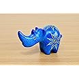 TEMBO AFRICA - Handmade African Rhino - Soapstone Figurine Sculpture - 2 Inches Height x 3 Inches Long, Blue - Handmade From Africa, SS22