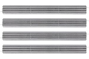 Lionel FasTrack 30 Inch Straight O Gauge Model Train 4 Piece Track Pack