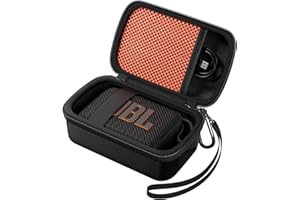 ProCase Hard Shell Travel Case for JBL Go 4 2025/ Go 3/ Go 3 Eco Ultra Speaker, Waterproof Portable Carrying Box for JBL Mini Speaker and Accessories, Storage Bag with Mesh Pocket & Wrist Strap -Black