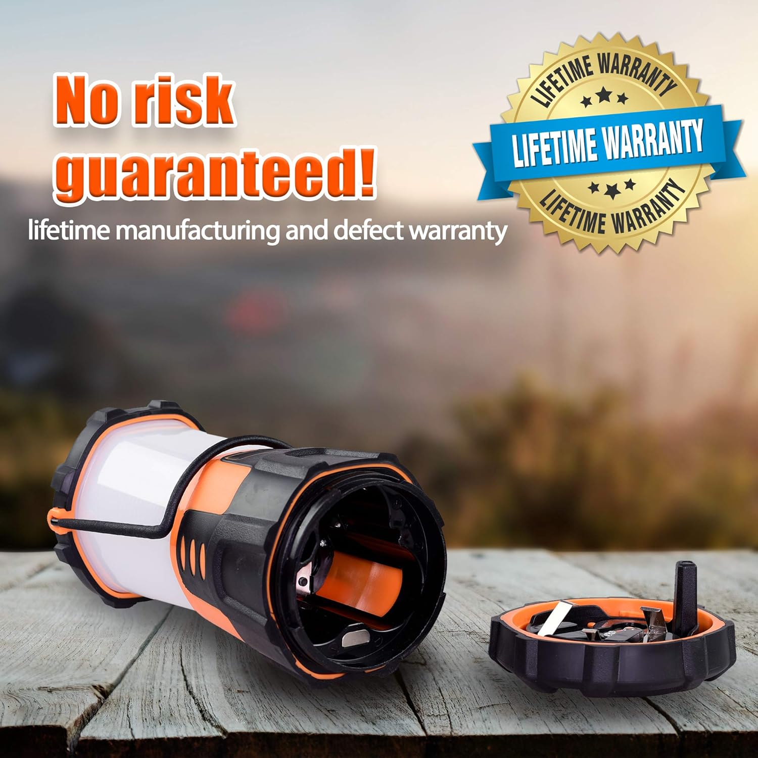 Blazin Fireball | Dimmable Lantern Battery Powered | 1000 Lumen LED Lantern | Emergency, Storm, Camping Torch | Battery Operated Lights - - 
