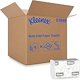 Kleenex Multifold Paper Towels (01890), White, 16 Packs / Case, 150 Tri Fold Paper Towels / Pack, 2,400 Towels / Case