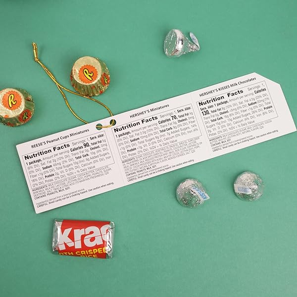 GALERIE CHRISTMAS STOCKING STUFFER CANDY GIFT, TREE TIN FILLED WITH ASSORTED CHOCOLATES, REESE’S, KISSES, AND MINIATURES, 1.86 OUNCES