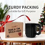 Lumsburry Build-on Brick Coffee Mug Black with Random Blocks view 7