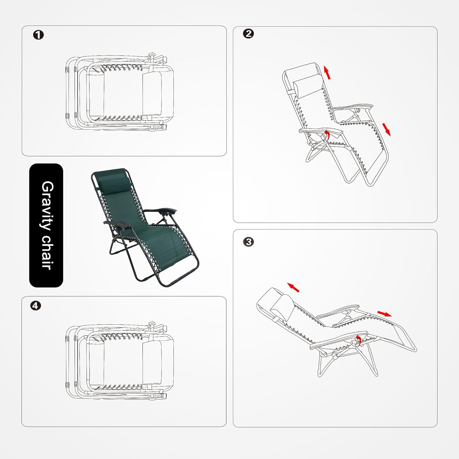 Domaier Relajante Textileno Jard iacute n Silla Plegable De Gravedad