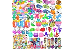 KAISBRO 115 Pcs Party Favors for Kids 4-8-12, Pop Fidget Toys, Goodie Bag Stuffers, Treasure Box Toys for Classroom Prizes, Pinata Stuffers, Goodie Bags Filler, Prize Box toys for Kids Classroom