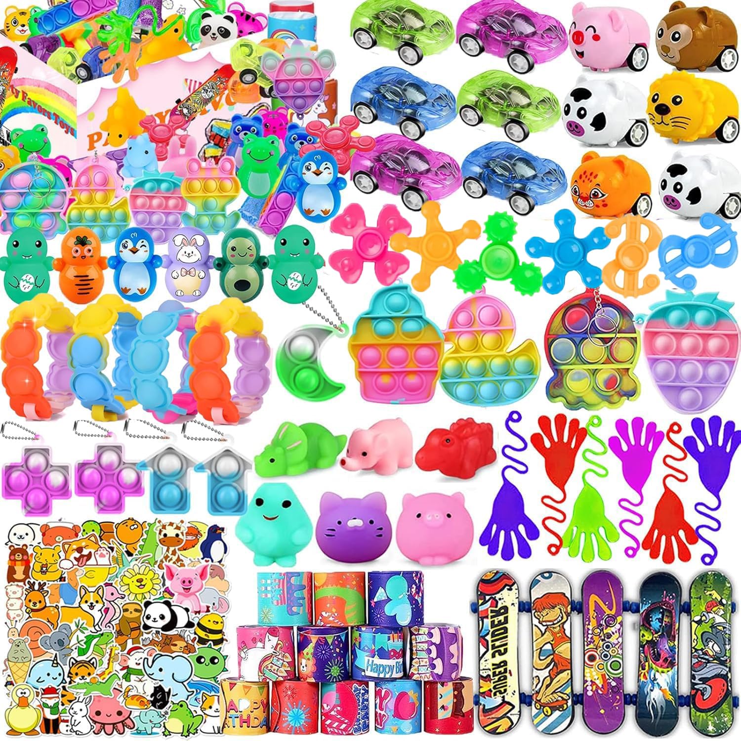 Photo 1 of 115 Pcs Party Favors for Kids 4-8-12, Pop Fidget Toys, Goodie Bag Stuffers, Treasure Box Toys for Classroom Prizes, Pinata Stuffers, Goodie Bags Filler, Prize Box toys for Kids Classroom