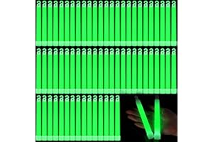 Sotiff 6 Inch Large Glow Sticks Bulk Bright Emergency Glow in The Dark Sticks with 12 Hour Duration for Camping Hiking Outdoor Parties Activities Survival Storms Blackouts(Green,144 Pcs)