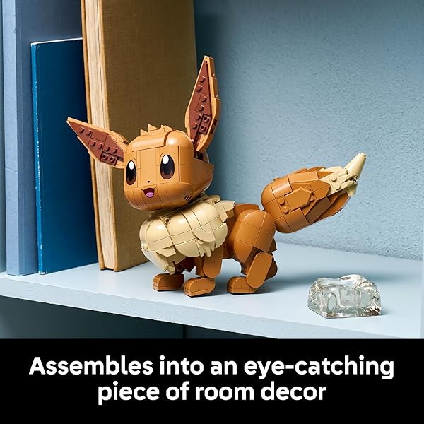 LEGO POKÉMON EEVEE – COLLECTIBLE BUILDING SET FOR ADULTS, AGES 18+ – POSABLE POKÉMON FIGURE FOR DISPLAY – DESK, BOOKSHELF OR HOME OFFICE DECOR – GIFT FOR MEN & WOMEN – 72151