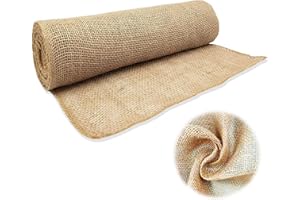 X-Kingsun 40InX50FT Burlap Rolls Multipurpose Burlap Fabric for Garden Tree Wrap Winter Weed Barrier Protection for Outdoor Plant Shrubs DIY Craft Projects and Party Decor