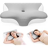 Restnature Cervical Neck Pillow for Pain Relief - Cervical Pillow for Side Back Stomach Sleepers, Ergonomic Orthopedic Suppor