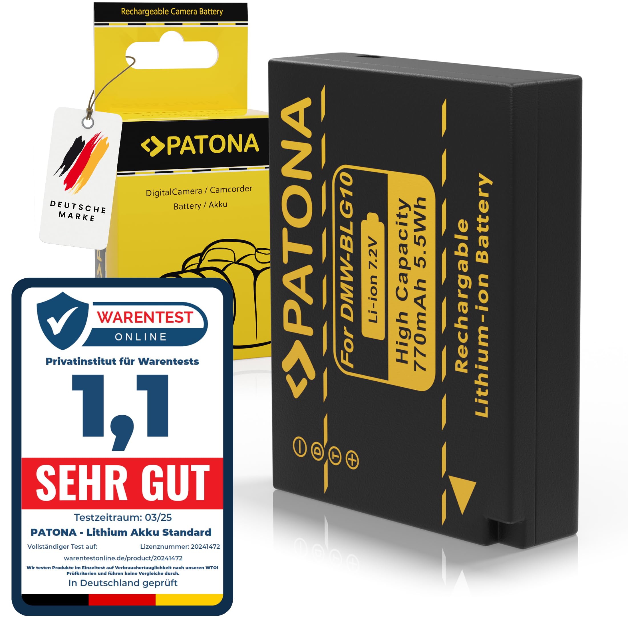 PATONA Battery DMW-BLG10 / BLG10E compatible with Panasonic Lumix DMC-GF6 DMC-GX7 DMC-LX100,