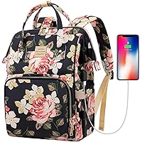 Laptop Backpack,15.6 Inch Stylish College School Backpack with USB Charging Port,Water Resistant Casual Daypack Laptop…