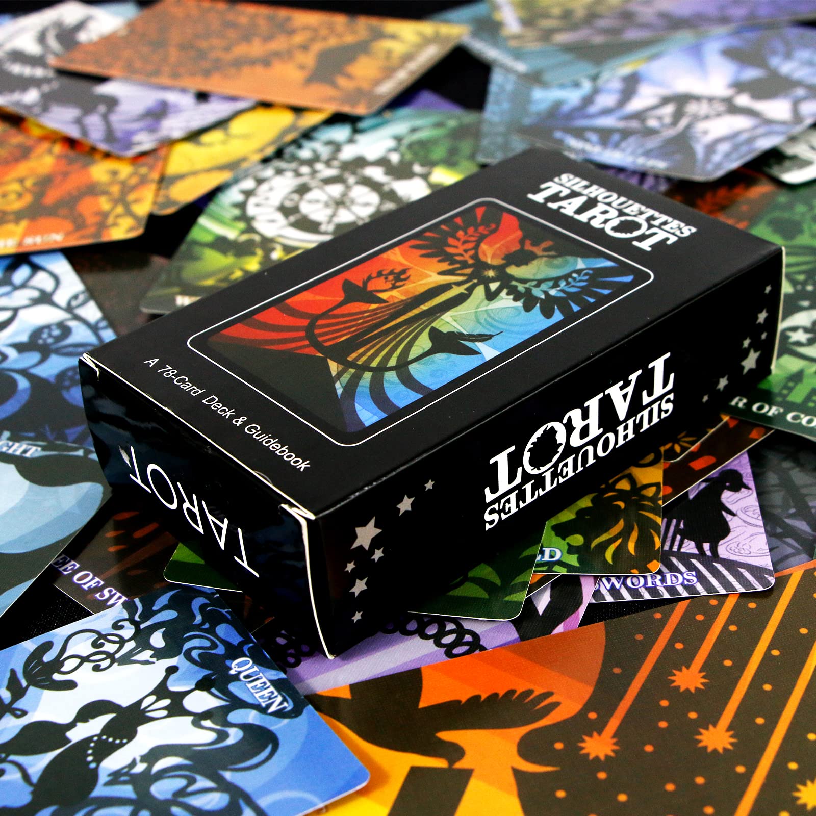 mrdiyshisha Silhouettes Tarot Deck - 83 Tarot Cards with Guidebook for Beginners (Include 5 Special Cards), Follow Rider-Waite-Smith Tarot System, Standard Size: 4.75