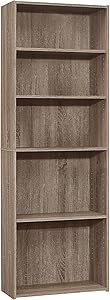 Monarch Specialties BOOKCASE-72 H/DARK TAUPE WITH 5 SHELVES Bookcase, Brown