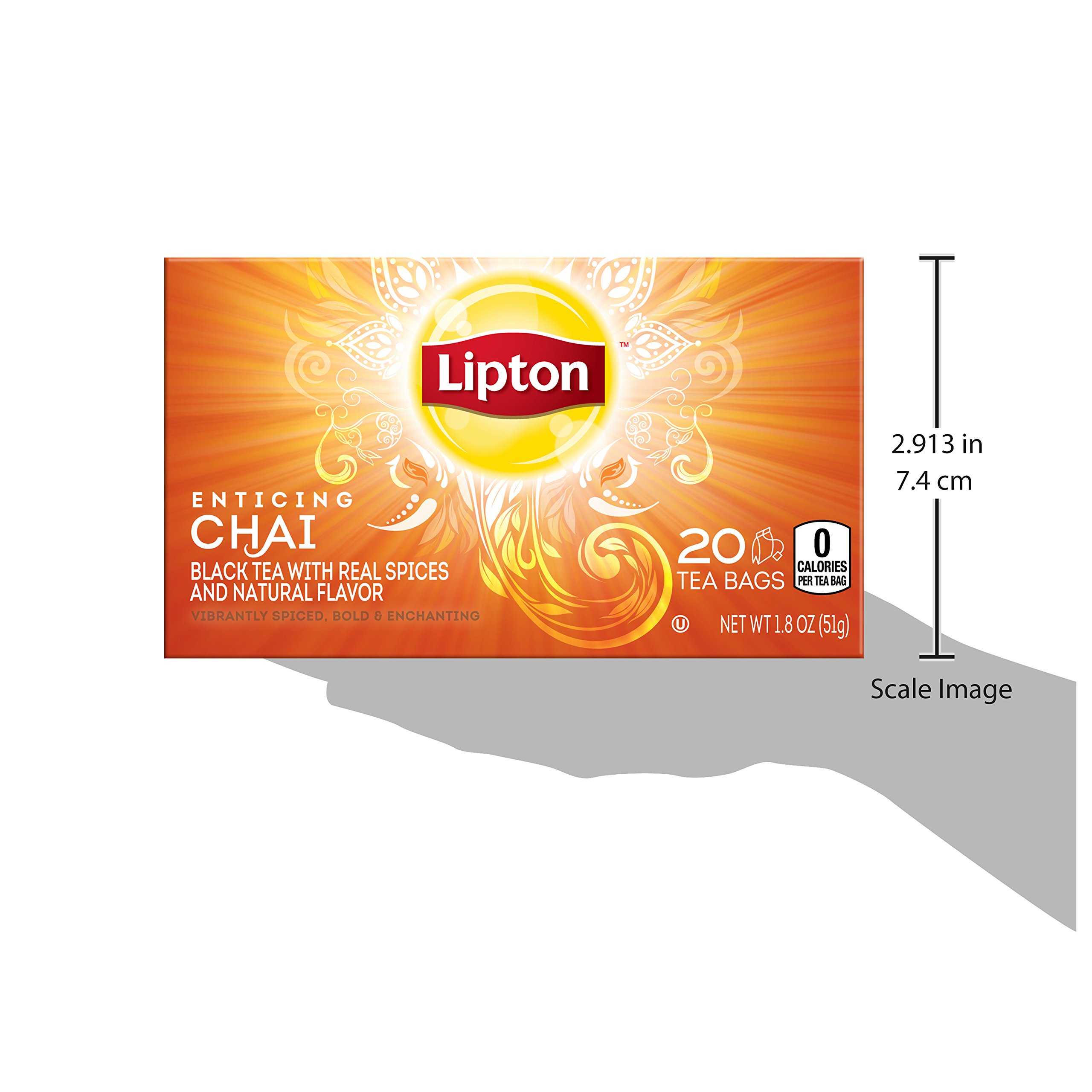 Lipton Black Tea Bags, Enticing Chai 20 Ct on Galleon Philippines
