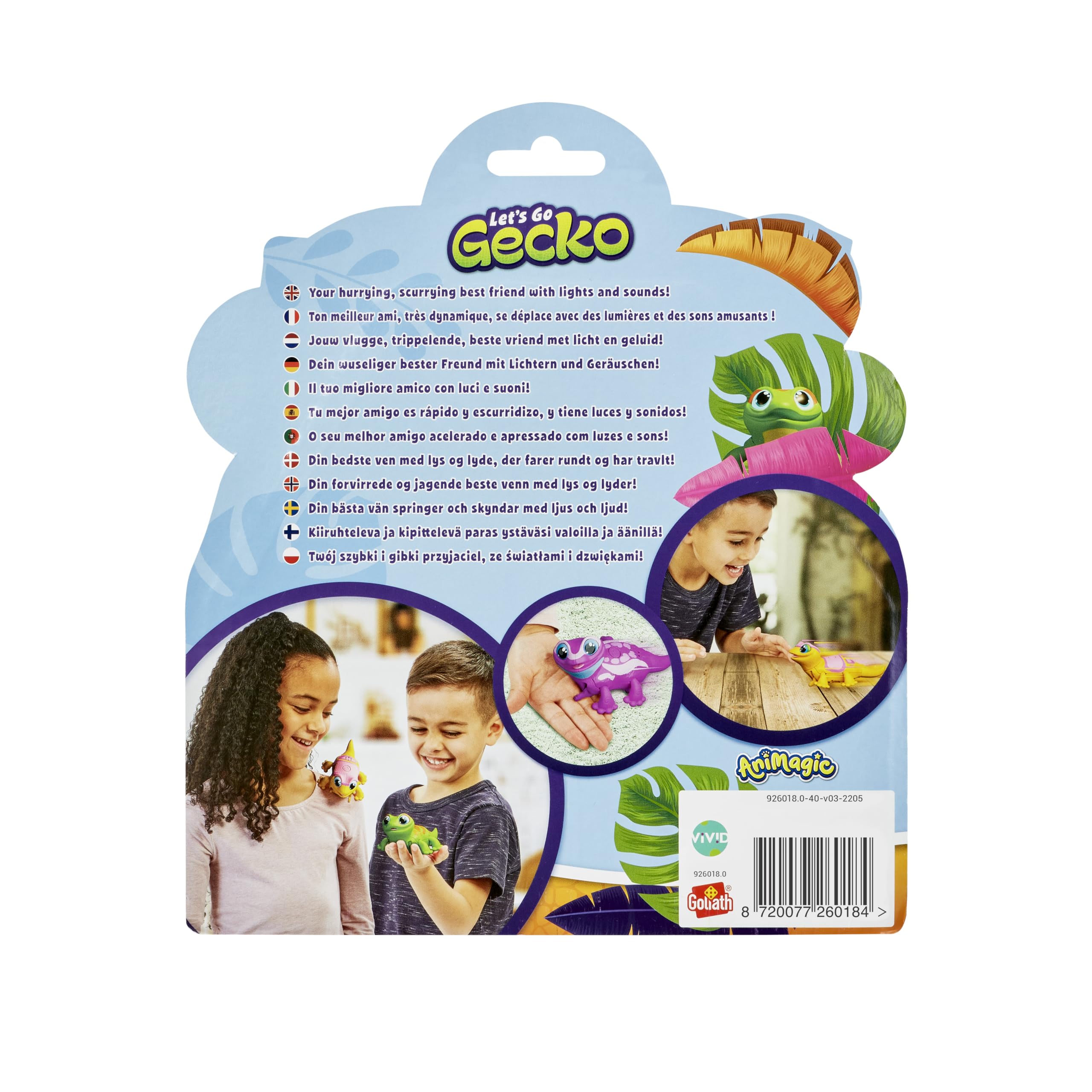 Goliath Animagic Let's Go Gecko Green - Motorized Movement, Over 50 Lights and Sounds - Ages 5 and Up
