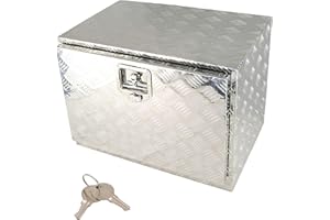 PEAKTOW PTB0001 Heavy Duty 4-1/4 cu.ft Aluminum 24” x 17" x 18" Truck Pickup Underbody Tool Box w/Lock