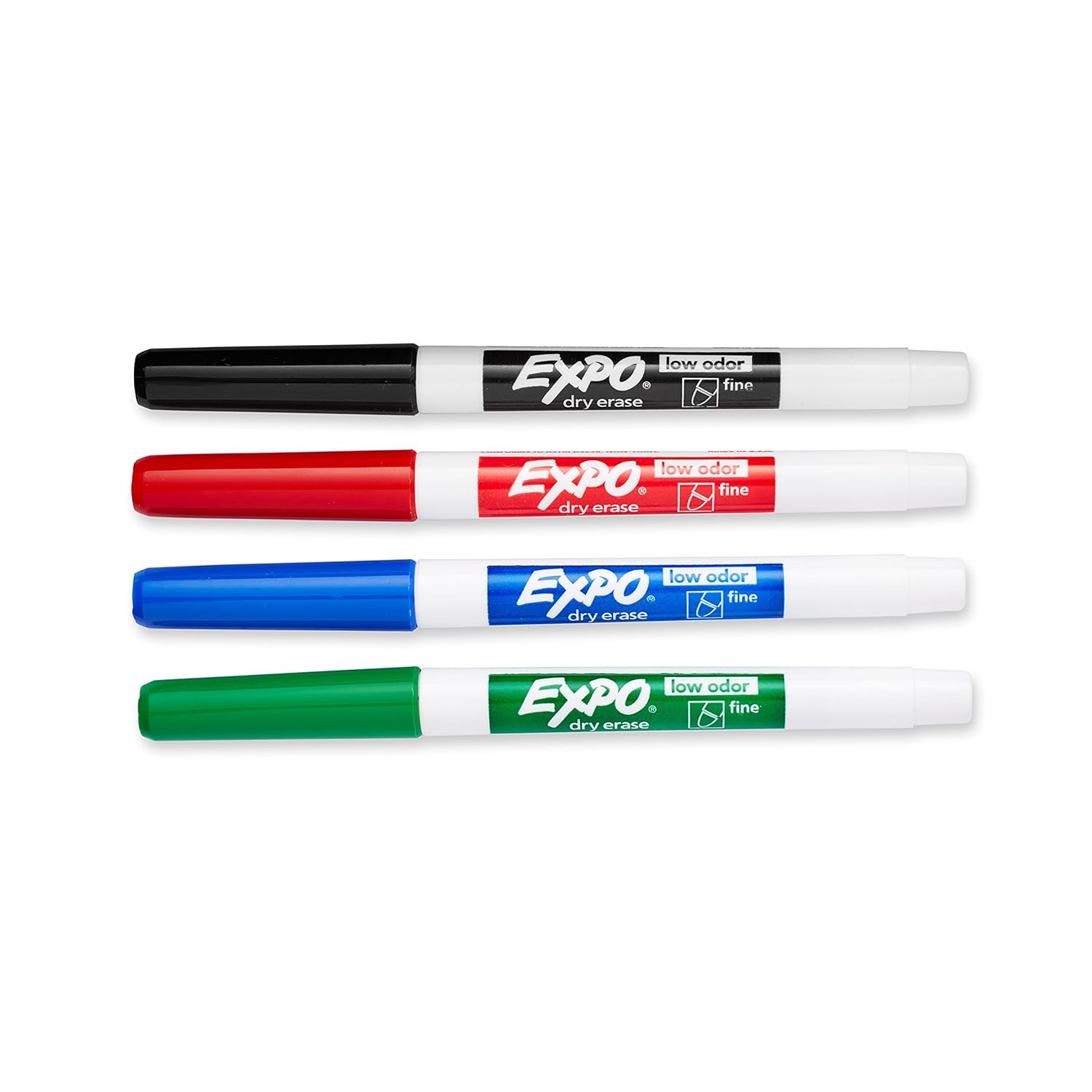 Expo Low Odor Fine Tip Dry Erase Markers, 4 Colored Markers (86074): Amazon.in: Office Products