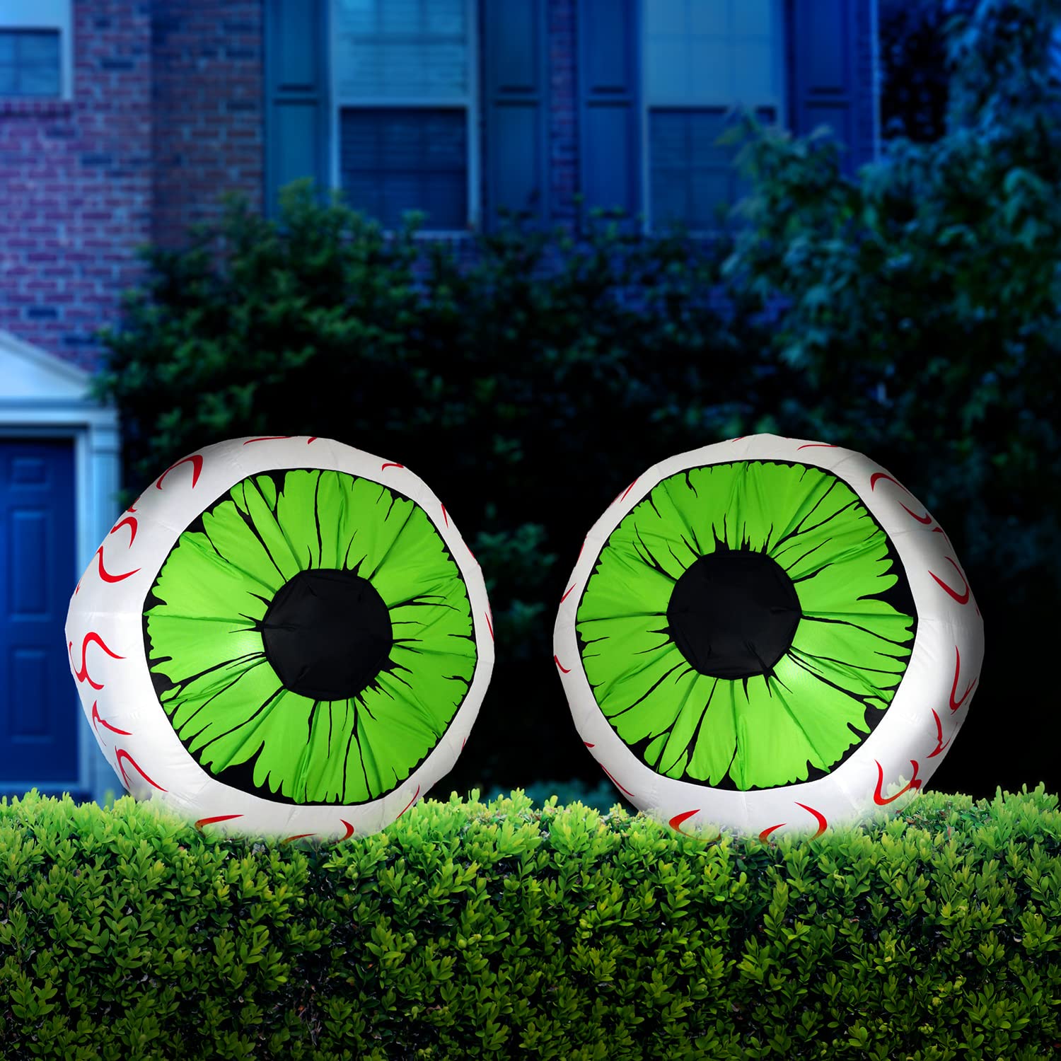 Photo 1 of Joiedomi 2 Packs Halloween Inflatables Large Set of Eyes Decoration Blow Ups Green Eyes for Yard 3 Ft Inflatable Halloween Decor Outdoor with LEDs Party Supplies Blow up Decoration for Indoor, Outdoor