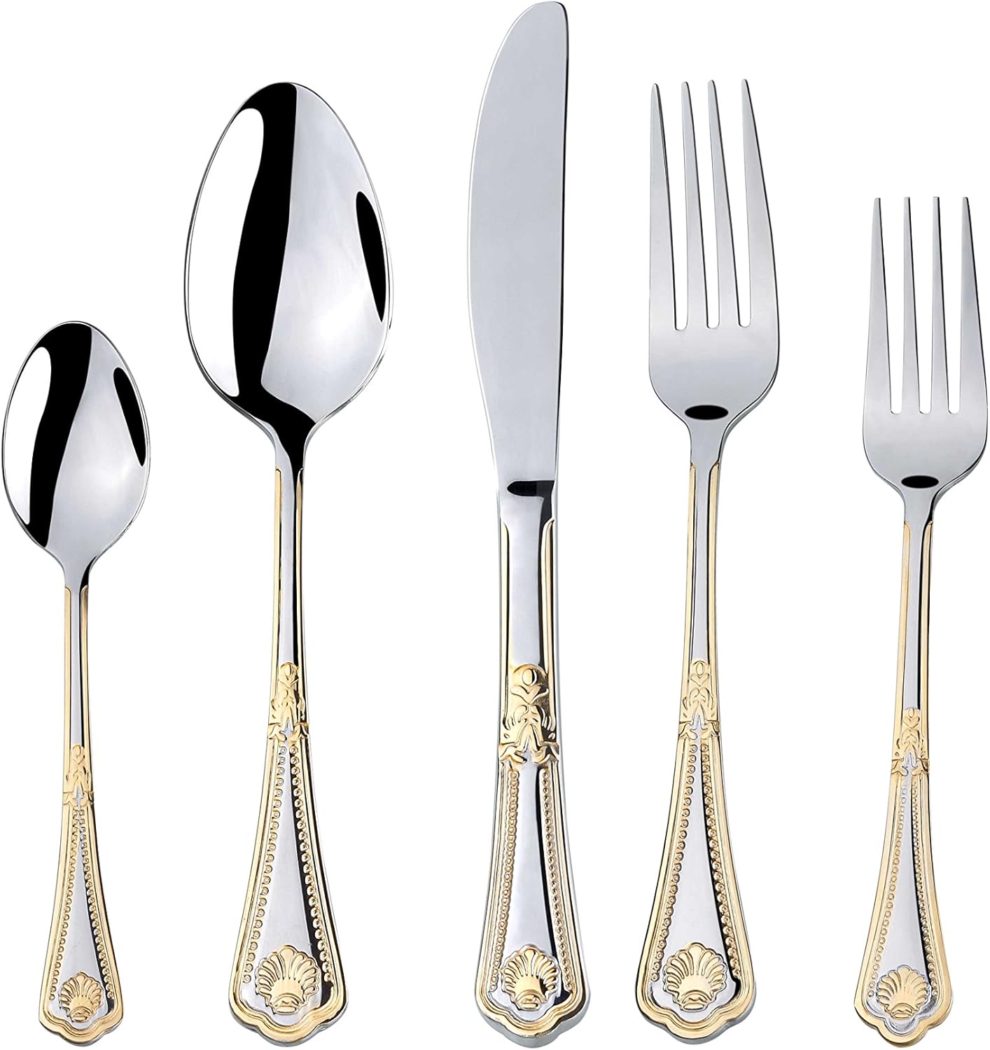 24K GoldPlated Hostess Serving Set by Italian Collection Service for 4