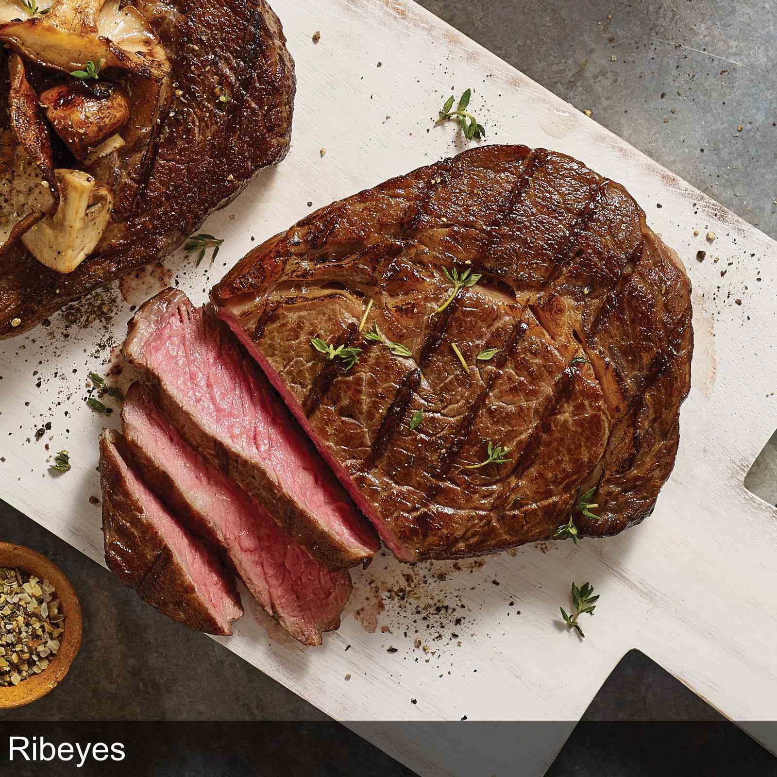 Omaha Steaks Ribeye and Red Shrimp Holiday Surf and Turf Combo (9Piece with Ribeyes, Wild