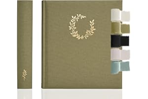 La Lente Premium Scrapbook Album – Photo Album with Writing Space – 100 Pages for Multiple Sizes 4x6, 5x7, 6x8, 8x10 – Holds 500 Photos – Wedding, Baby, Travel & Family Memories