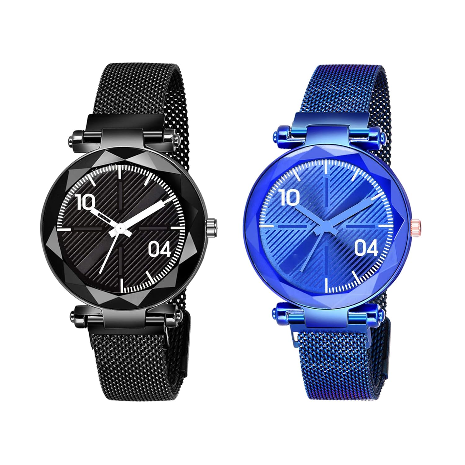 Buy The Shopoholic Analogue Black Blue Dial Belt Watch for