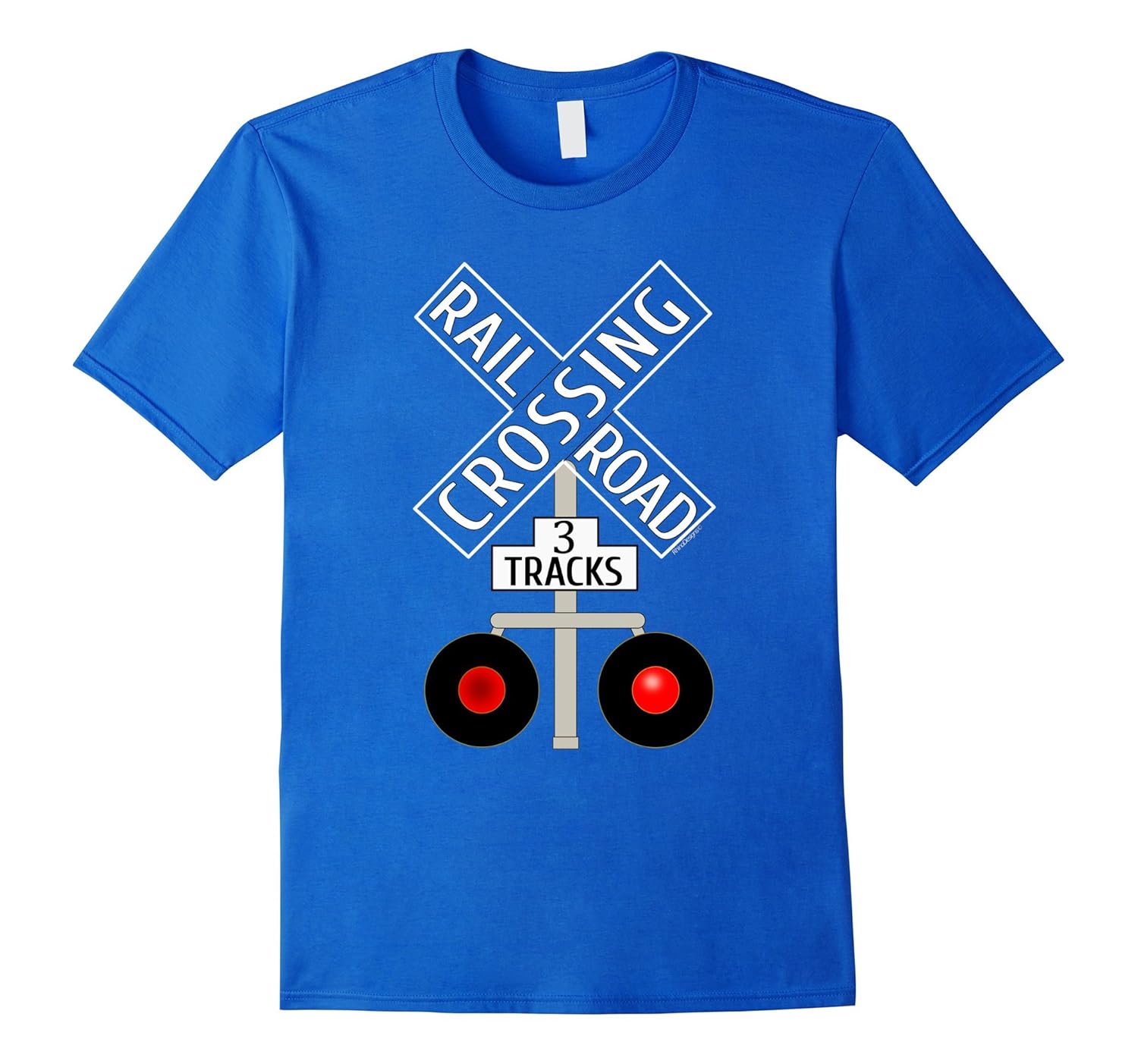 Train Railroad Crossing Lights tracks road sign TshirtCL Colamaga