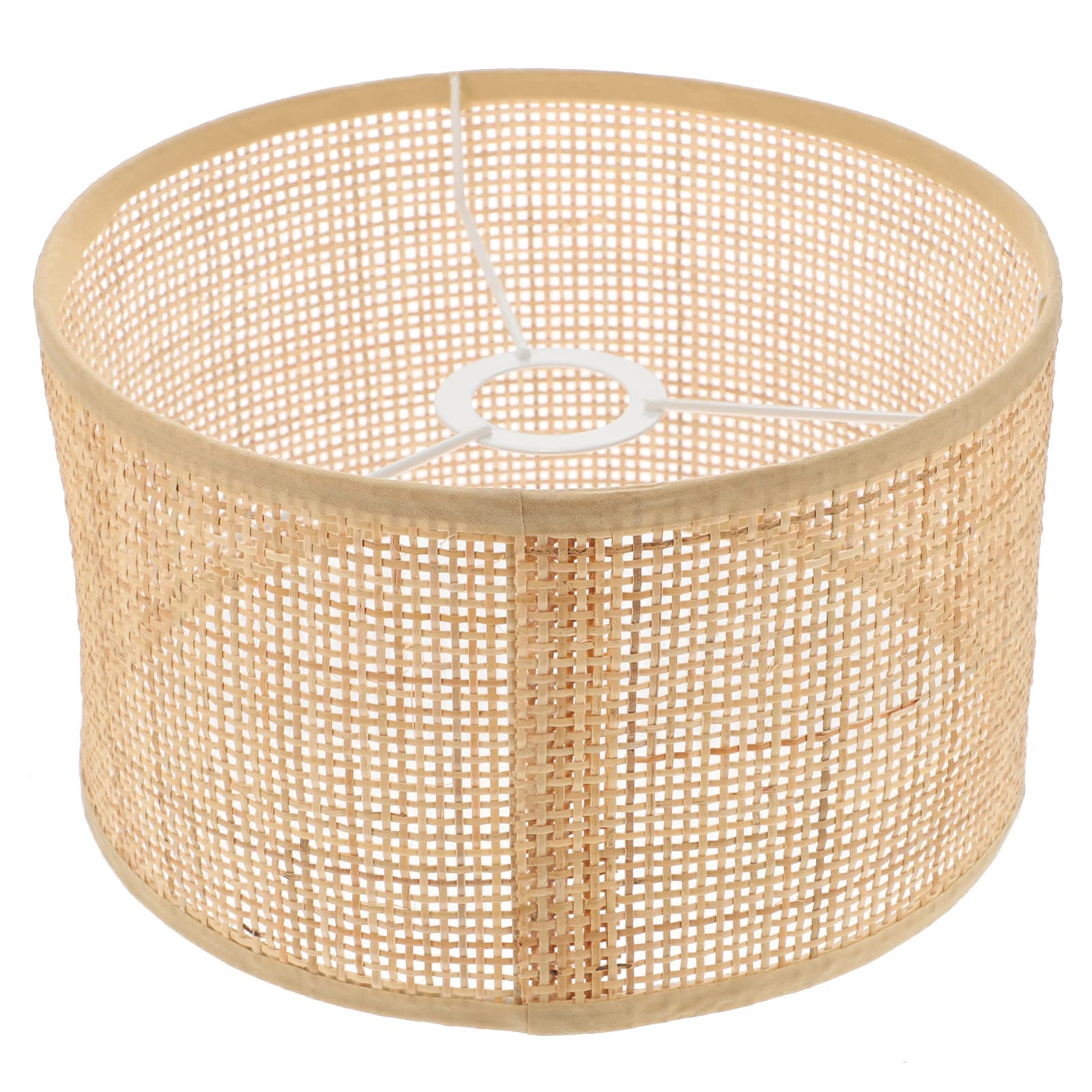 FRCOLOR Wicker Lamp Shade Rattan Chandelier Lamp Shade Woven Ceiling Light Covers Clip On Bulb Lampshade for Table Wall Floor Ceiling Lamp