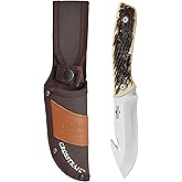 CAMILLUS Western Crosstrail 9.25" Gut Hook Blade Durable Corrosion-Resistant 420 Stainless Steel Hunting Full Tang Fixed Blade Knife with Protective Sheath