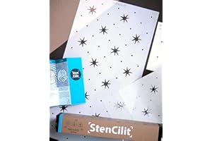 STENCILIT® Celestial Wall Stencil for Painting - 2 Pack of 14.5 x 27 in Stencil, Geometric Wall Stencils for Painting Large Pattern, Scandinavian Large Wall Stencil