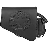 Diva Blackline left Swing Bag compatible with Harley Davidson Sportster from 2004 to today 883 / 1200, Super Low, Roadster, Iron, Forty-Eight (48), Seventy-Two, Custom and XL, Side bag, Swingarm Bag