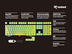 Ranked Pudding PBT Keycaps | 112 Double Shot