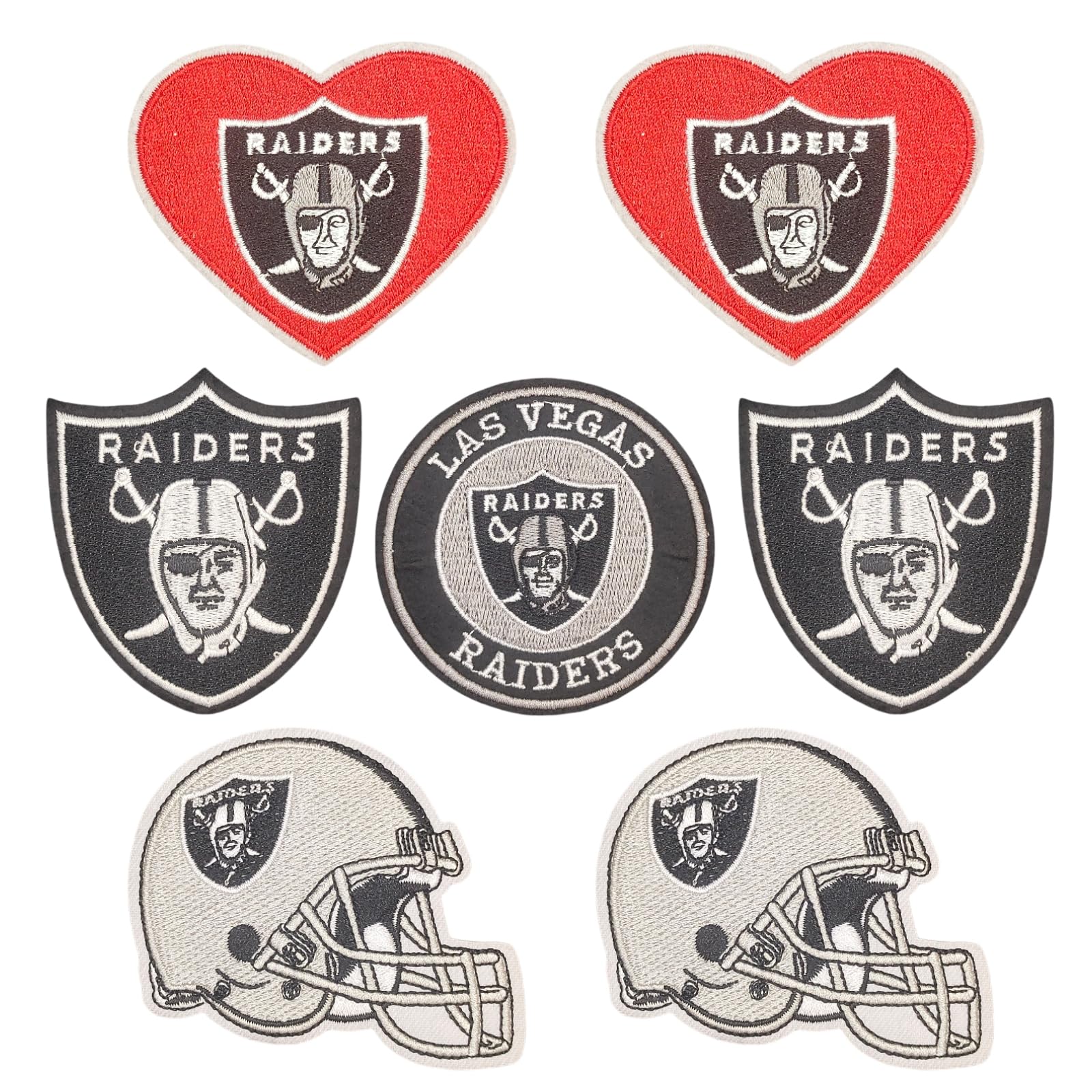 La Rugby Patch Lovezzr 7PCS Rugby Fans Favorite Team Logo, Helmet Logo and Heart Logo ...