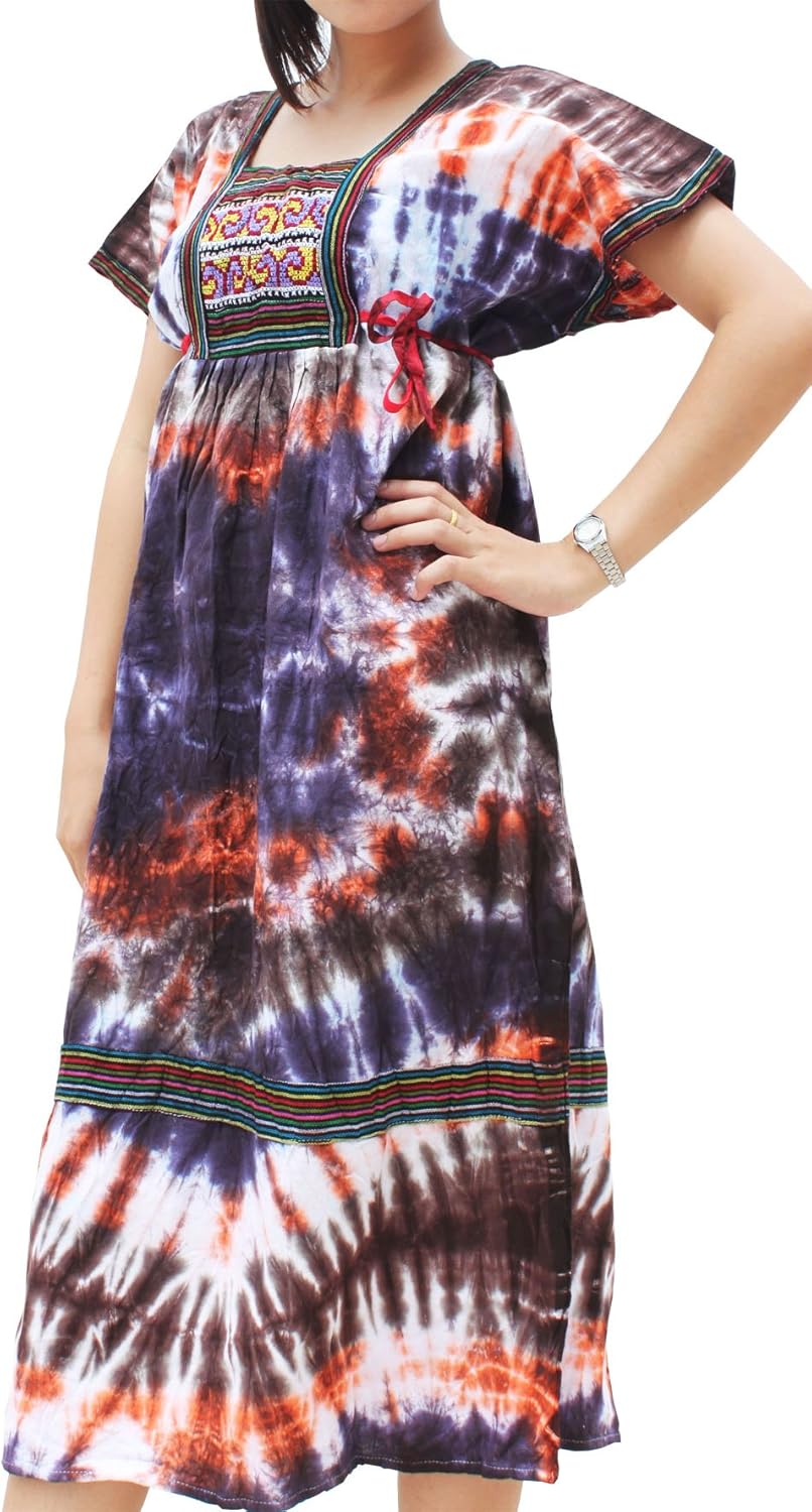 white cotton dress for tie dye
