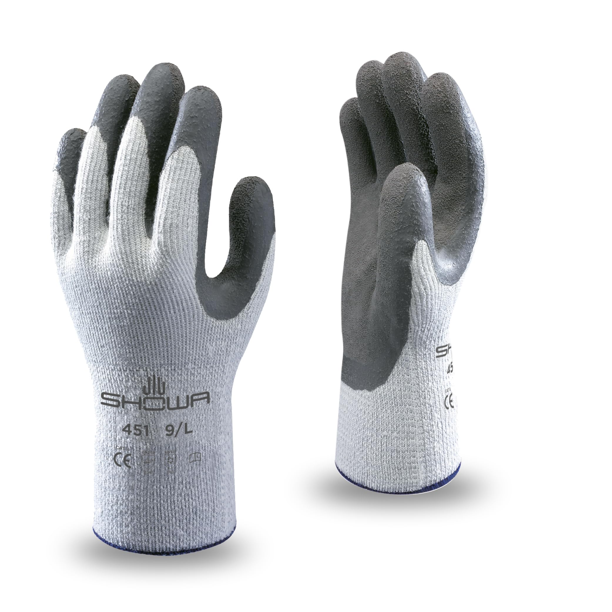 Showa Gloves SHO451-XL Thermo Grip Glove, No.451, X-Large, Grey/Dark Grey