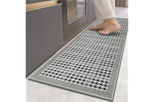 YUHFERA Kitchen Non Slip Runner Rug - Herringbone Anti-Slip Rubber Backing Rugs for Floor, Woven Indoor Décor Carpet for Recliner, 2x6 Rug Runners for Closet, Boho Runner Rug | Size 2' x 6'