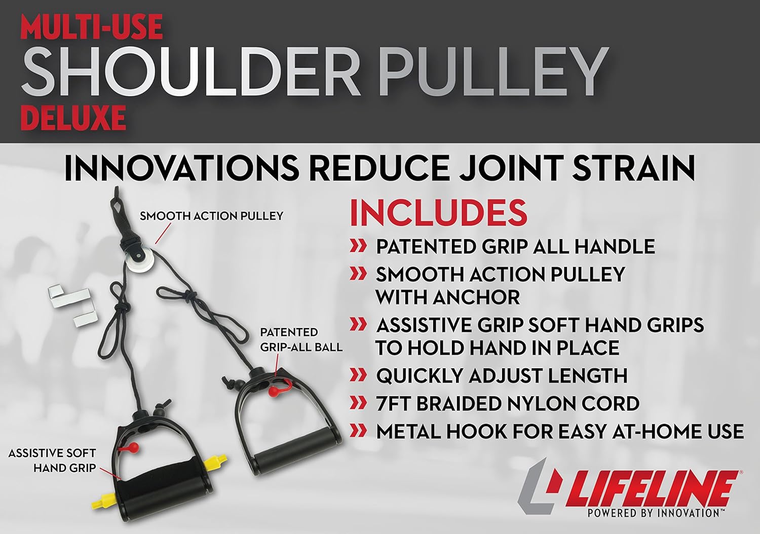 Lifeline Multi-Use Shoulder Pulley Deluxe for Assisting Rehabilitation and Increasing Flexibility : Industrial & Scientific