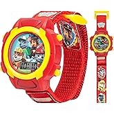 Nickelodeon Paw Patrol Kids Digital Watch with LCD Display, Velcro Strap, Chase, Marshall, Rubble & Rocky, Perfect for Young Fans Learning to Tell Time, Ideal Gift for Kids Ages 3+