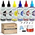 HEMAINK 6 Bottles Ink and Ink Refill Tools Compatible for Canon PGI-280 CLI-281 PGI-280XXL CLI-281XXL for PIXMA TS9120 TS8120 TS8220 TS8320 Printer (PGBK,BK,C,M,Y, Photo Blue) 6 Colors