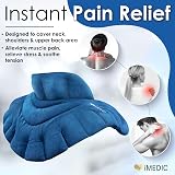 iMedic Microwaveable Neck Warmer Freezable Cold Therapy Wrap Blue view 5