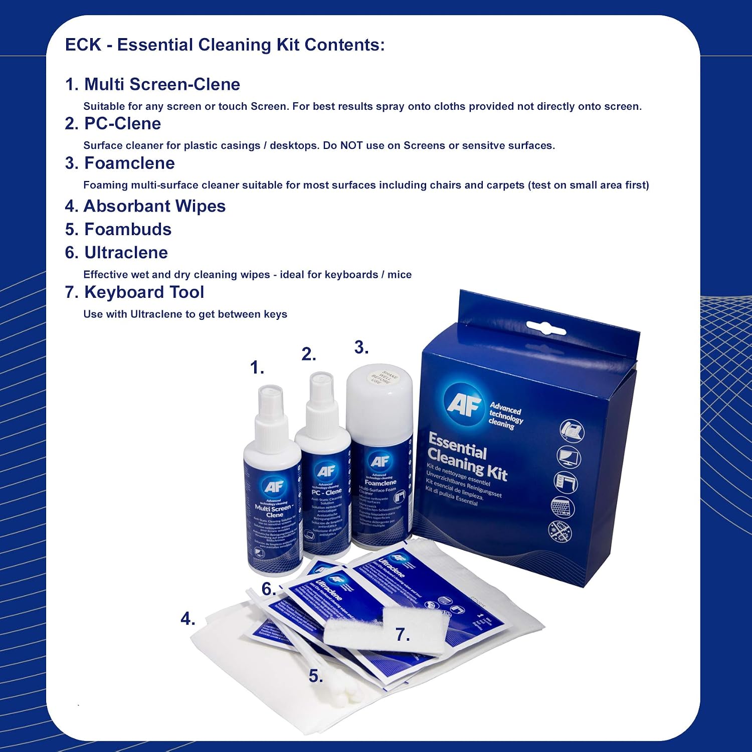 AF Essential Cleaning Kit - All Products to Ensure a Clean Workstation, ECK001 - Image 3