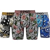 PSD Underwear Mens Boxer Briefs - Money, Standard Length Pack & Singles, Soft & Breathable Boxer Briefs for Men