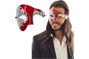 LUXURY MASK Masquerade Mask For Men Phantom Of The Opera Mask Prom Mardi Gras Haloween Venetian Half Face Mask