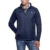 Little Donkey Andy Men's Insulated Hybrid Jacket, Quilted Fleece Lined Running Hiking Jacket