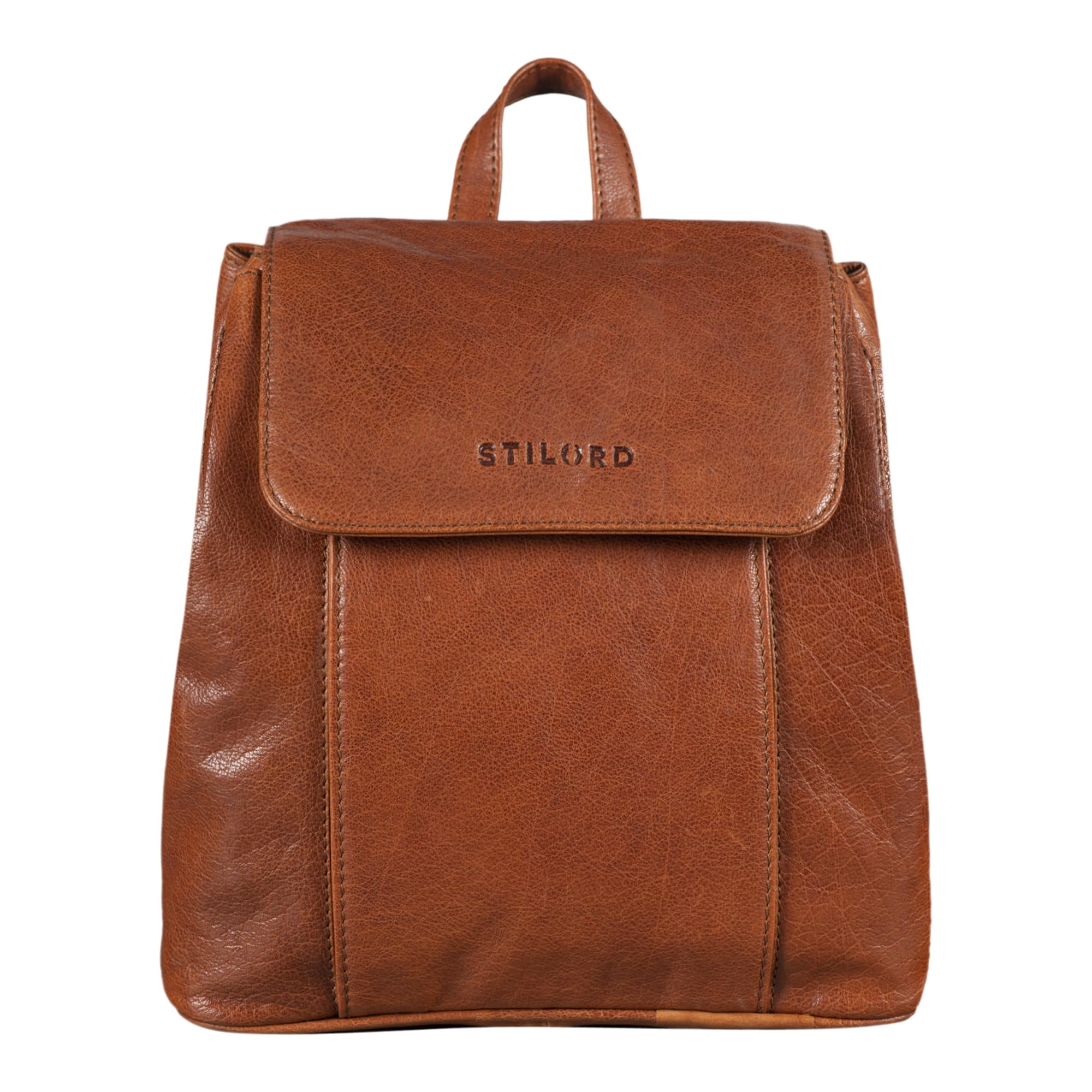 STILORD "Fiona" Leather Backpack Women – Vintage Handbag-Backpack - Elegant Daypack & Rucksack for Work, University & City Genuine Leather Colour:maraska - Brown